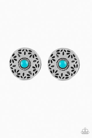 Paparazzi Accessories Santa Fe Fiesta - Blue Earrings 