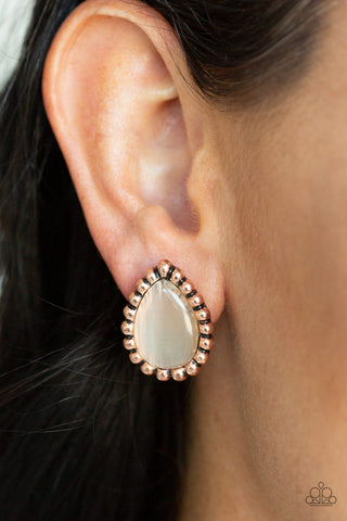 Paparazzi Accessories I Wanna GLOW - Copper Earrings 