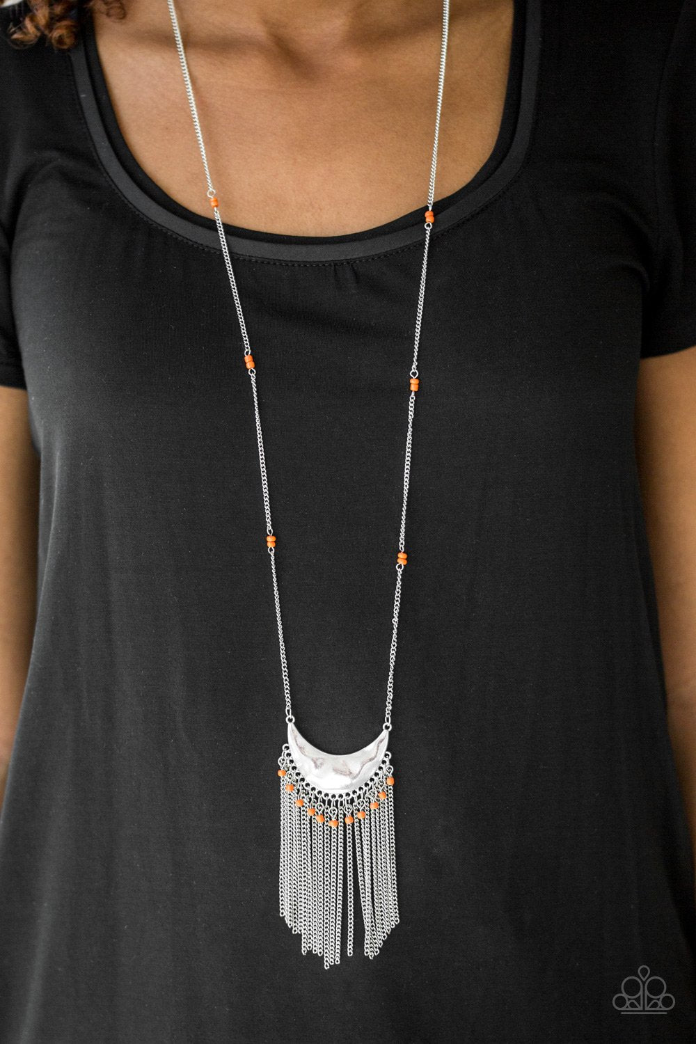 Paparazzi Accessories Desert Trance Orange Necklace & Earrings 