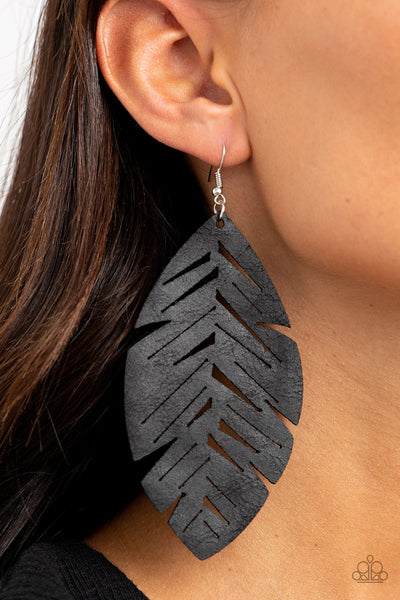 Paparazzi Accessories I Want To Fly - Black Earrings 