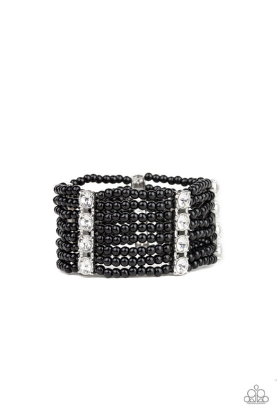 Paparazzi Accessories Get In Line - Black Bracelet 