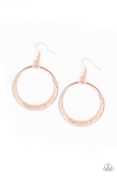 Paparazzi Accessories Modern Shimmer - Rose Gold Earrings 