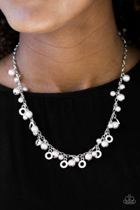 Paparazzi Accessories Elegant Ensemble - Silver Necklace & Earrings 