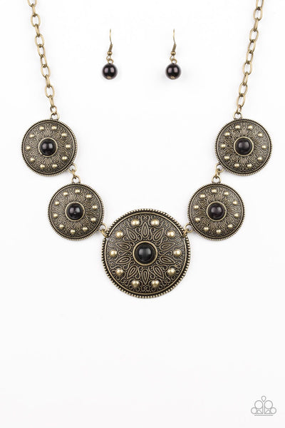 Paparazzi Accessories Hey, SOL Sister - Black Necklace & Earrings 