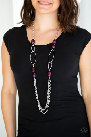 Paparazzi Accessories Pleasant Promenade - Purple Necklace & Earrings 