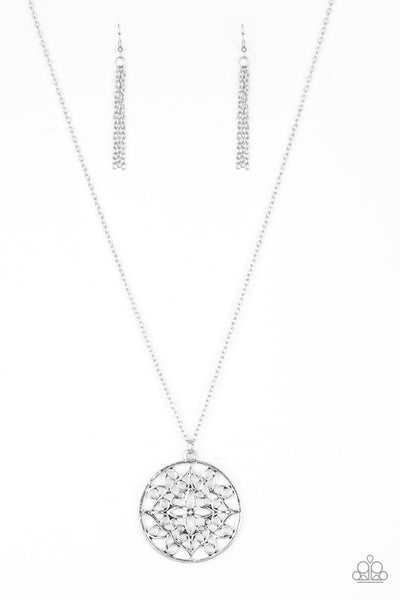 Paparazzi Accessories Mandala Melody - Silver Necklace & Earrings 