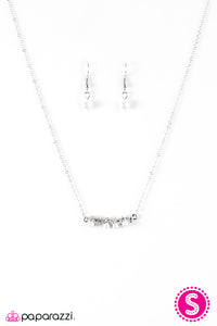 Paparazzi Accessories The Seven Year RICH - White Necklace & Earrings 