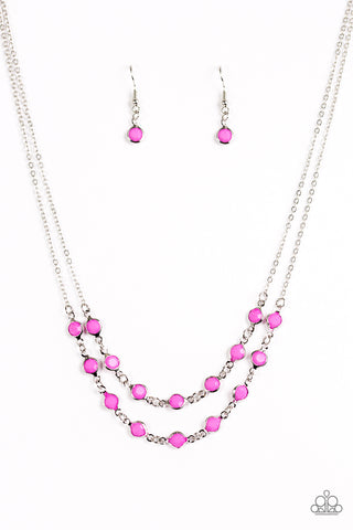 Paparazzi Accessories Summer Girl - Purple Necklace & Earrings 
