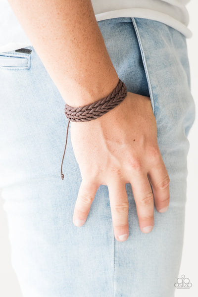 Paparazzi Accessories KNOT The End Of The World - Brown Bracelet 