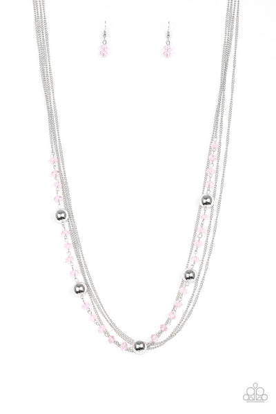 Paparazzi Accessories High Standards - Pink Necklace & Earrings 