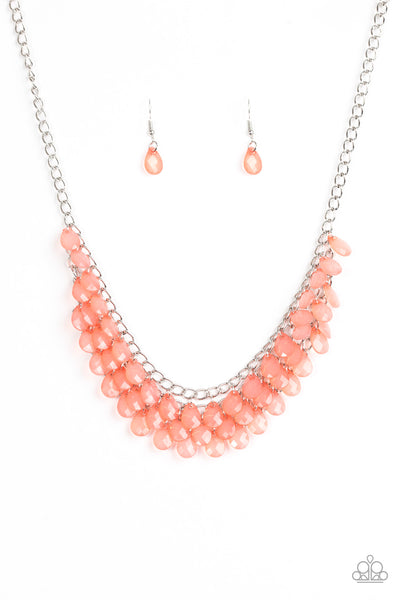 Paparazzi Accessories Next In SHINE - Orange Necklace & Earrings 