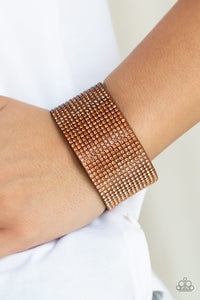Paparazzi Accessories Fade Out - Brown Bracelet 