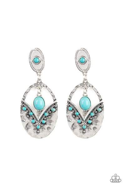 Paparazzi Accessories Terra Tribute - Blue Earrings 