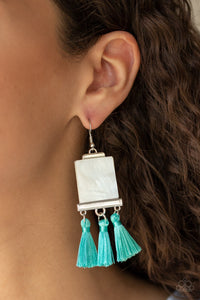 Paparazzi Accessories Tassel Retreat - Blue Earrings 