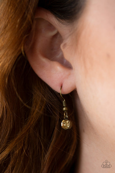 Paparazzi Accessories Fierce Flirt - Brass Necklace & Earrings 