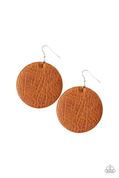 Paparazzi Accessories Trend Friends - Brown Earrings 