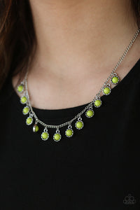 Paparazzi Accessories Gypsy Glow - Green Necklace & Earrings 