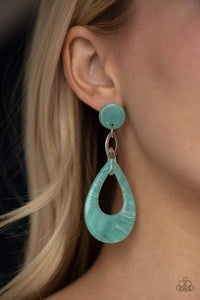 Paparazzi Accessories Beach Oasis - Blue Earrings 