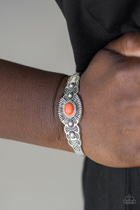 Paparazzi Accessories Wide Open Mesas - Orange Bracelet 