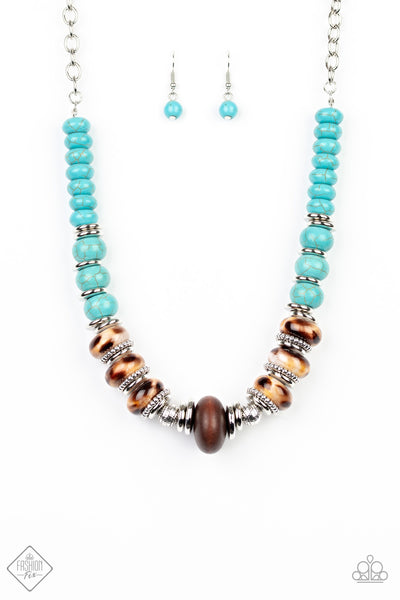 Paparazzi Accessories Desert Tranquility Blue Necklace & Earrings 