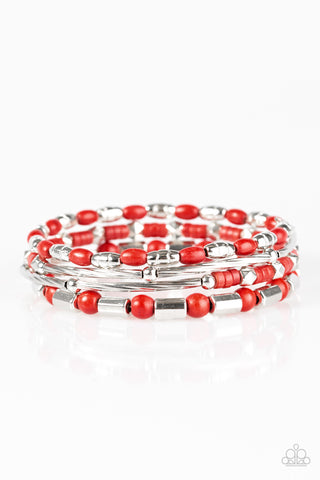 Paparazzi Accessories Just CONGO With It - Red Bracelet 