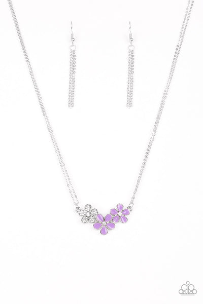 Paparazzi Accessories Hibiscus Haciendas - Purple Necklace & Earrings 