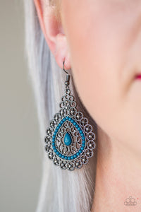 Paparazzi Accessories Carnival Courtesan - Blue Earrings 