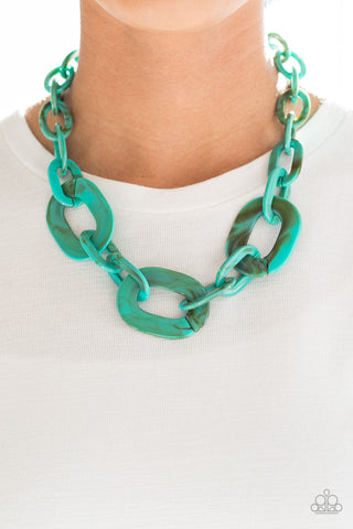 Paparazzi Accessories All In-VINCIBLE - Blue Necklace & Earrings 