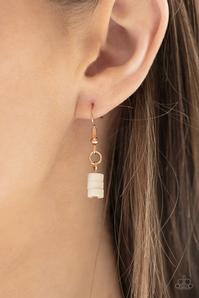 Paparazzi Accessories Beach Beam - Gold Necklace & Earrings 