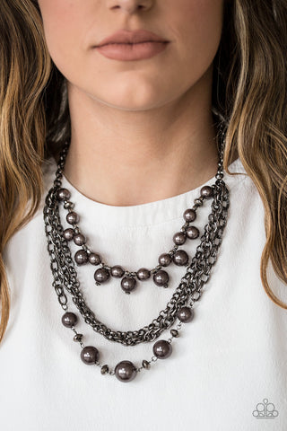 Paparazzi Accessories Urban Riches - Black Necklace & Earrings 