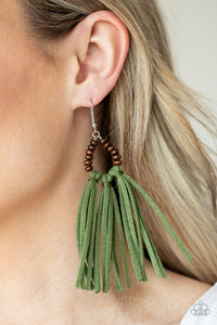 Paparazzi Accessories Easy To PerSUEDE - Green Earrings 