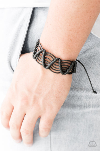 Paparazzi Accessories Rise To The Bait - Black Bracelet 