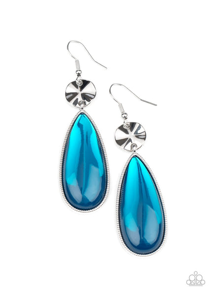 Paparazzi Accessories - Jaw-Dropping Drama - Blue Earrings