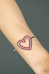 Paparazzi Accessories Heart Opener - Red Bracelet 