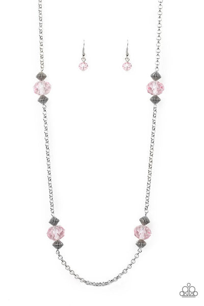 Paparazzi Accessories Season of Sparkle - Pink Necklace & Earrings 