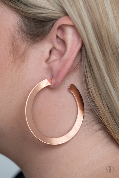 Paparazzi Accessories The Inside Track - Copper Earrings 