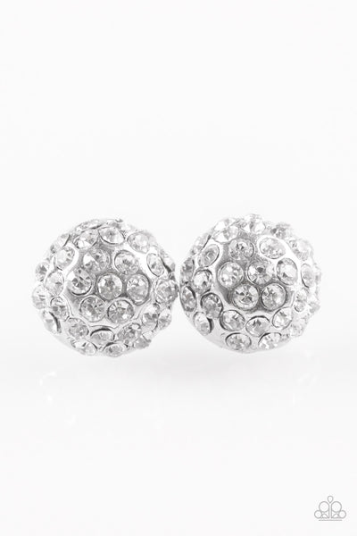 Paparazzi Accessories  Wicked Glow - White Post Earrings