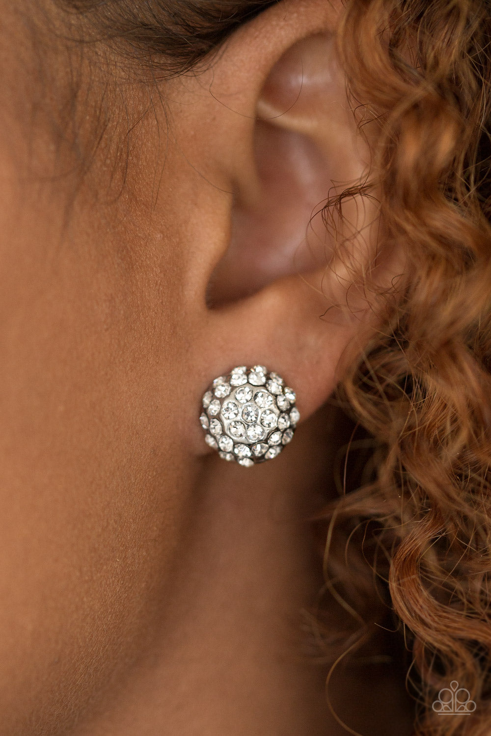 Paparazzi Accessories  Wicked Glow - White Post Earrings