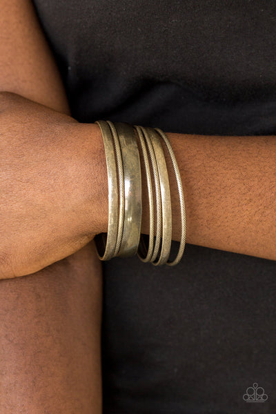 Paparazzi Accessories Sahara Shimmer - Brass Bracelet 