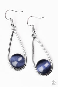 Paparazzi Accessories Over The Moon - Blue Earrings 