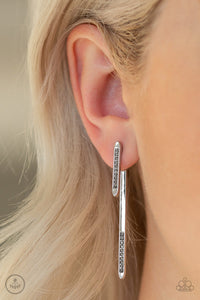 Paparazzi Accessories Very Important VIXEN - Silver Earrings 