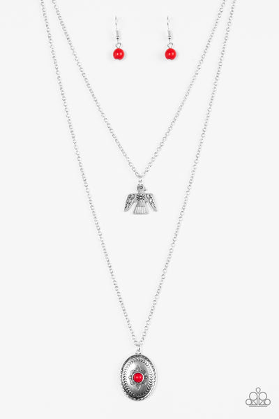 Paparazzi Necklace Desert Eagle - Red
