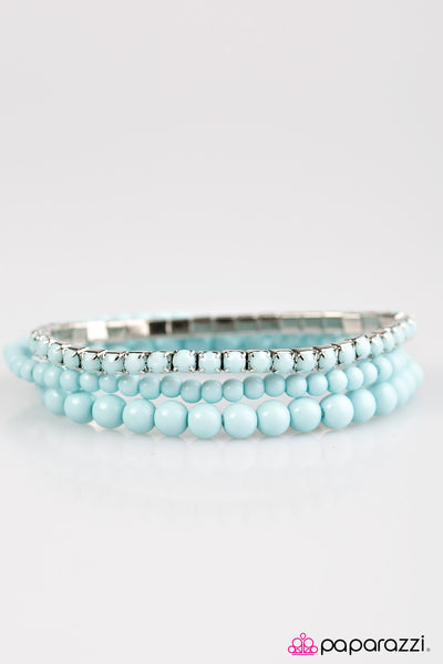 Paparazzi Accessories Pretty and Prim - Blue Bracelet 