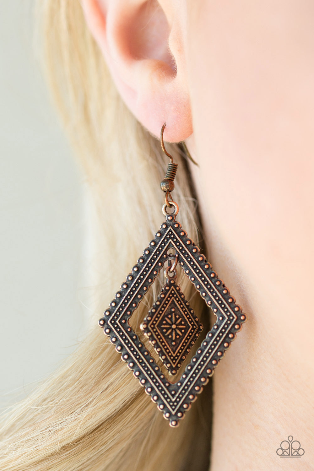 Paparazzi Accessories Dusky Dunes - Copper Earrings