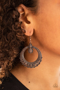 Paparazzi Accessories Solar Orbit - Copper Earrings 