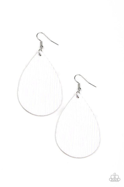 Paparazzi Accessories Natural Resource White Earrings 