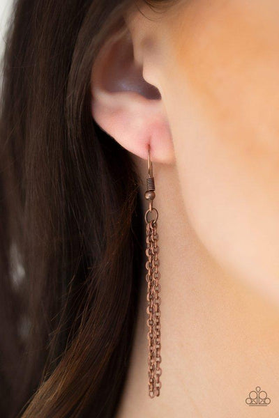 Paparazzi Accessories From Sunup to Sundown - Copper Necklace & Earrings 