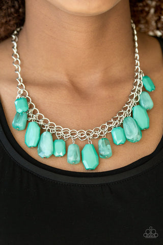 Paparazzi Accessories Glacier Goddess - Green Necklace & Earrings