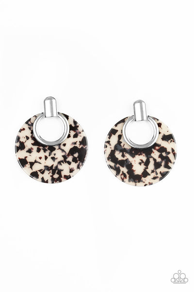 Paparazzi Accessories Metro Zoo - White Earrings 