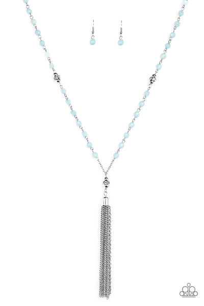 Paparazzi Accessories Tassel Takeover - Blue Necklace & Earrings 